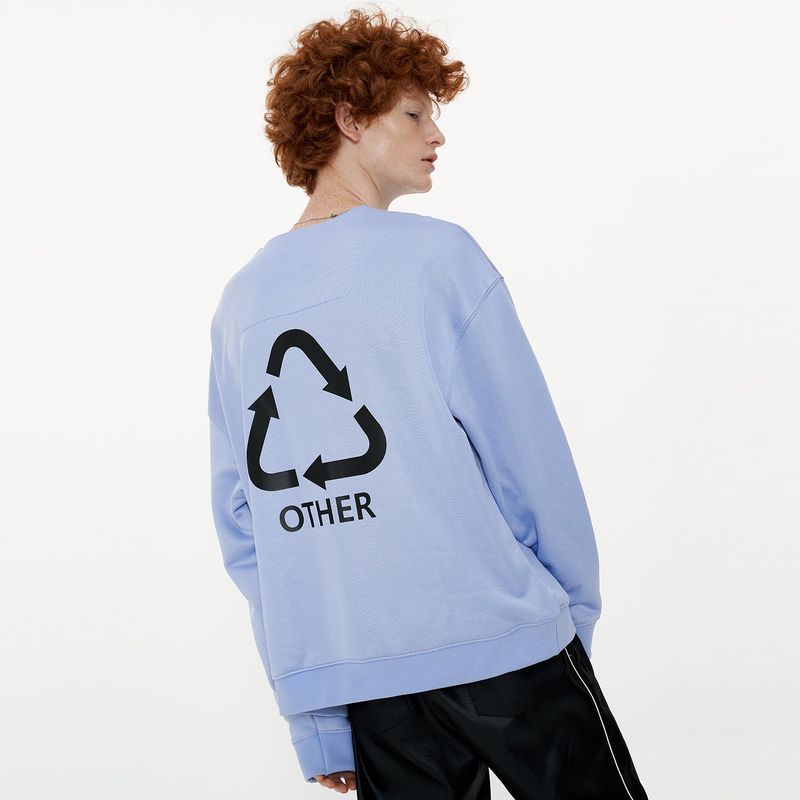 Overfit VV-neck Sweat Shirt [Violet]