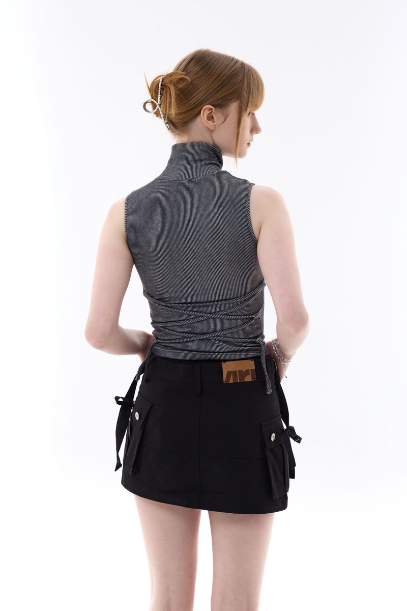 JOSEE HALF ZIP-UP / CHARCOAL