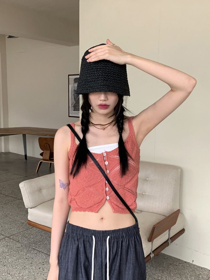 Wako summer straw bungee bucket hat