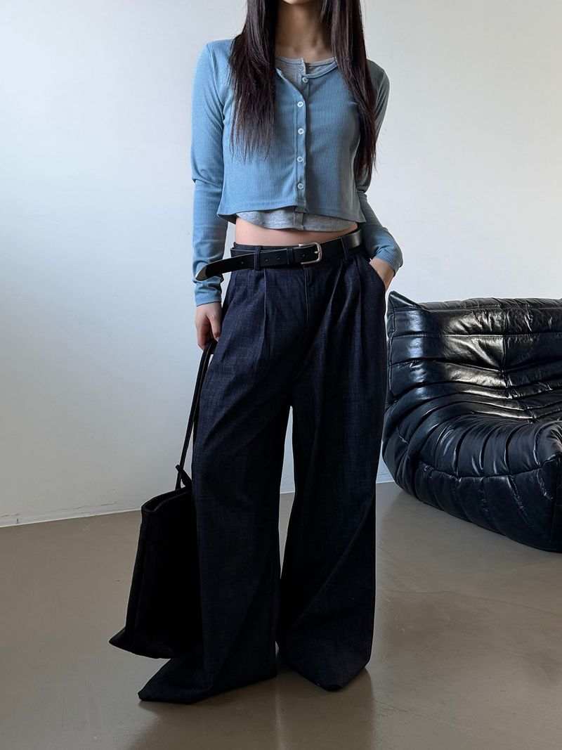Two tone layered cardigan(4color)