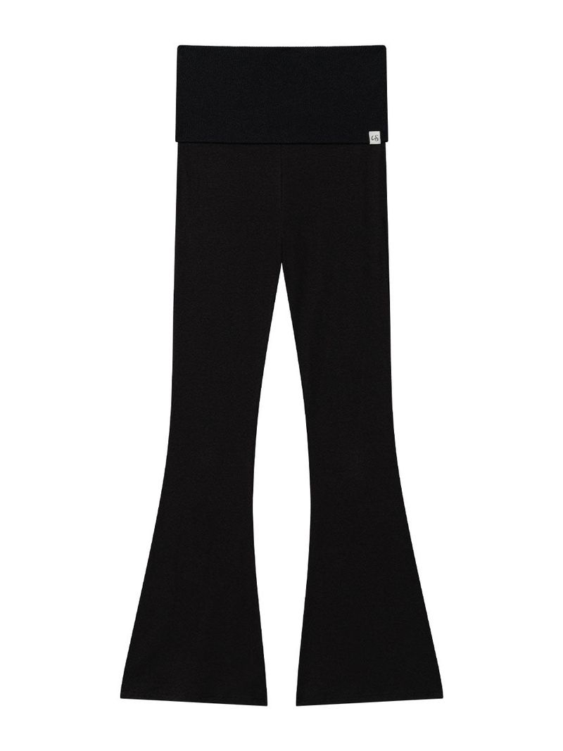 SLIM BANDING BOOTCUT PANTS(BLACK)