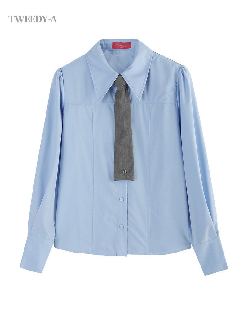 TWEEDY-A（ツウィーディア）の「Basic Oxford Tie Shirt BLUE（Tops）」