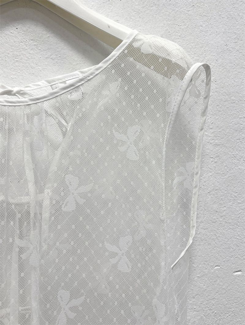 LACE SEE-THROUGH LAYERED DRESS