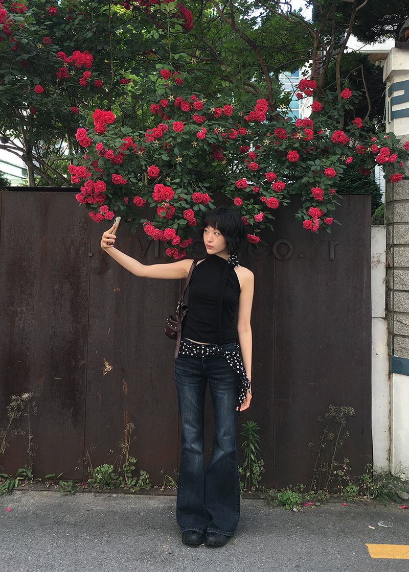 FIT LOW BOOTS CUT DENIM