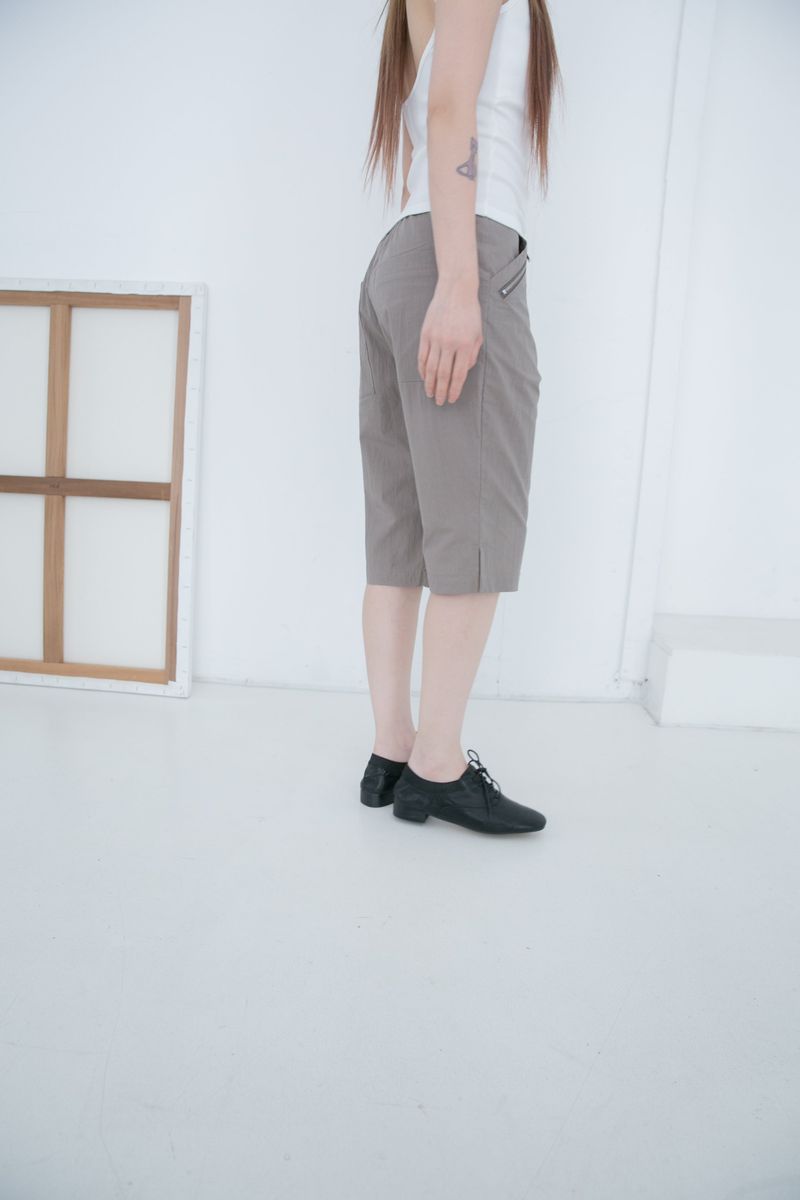 zipper slit capri pants(2colors)