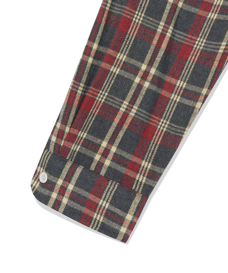 CUT OFF FLANNEL CHECK SHIRT