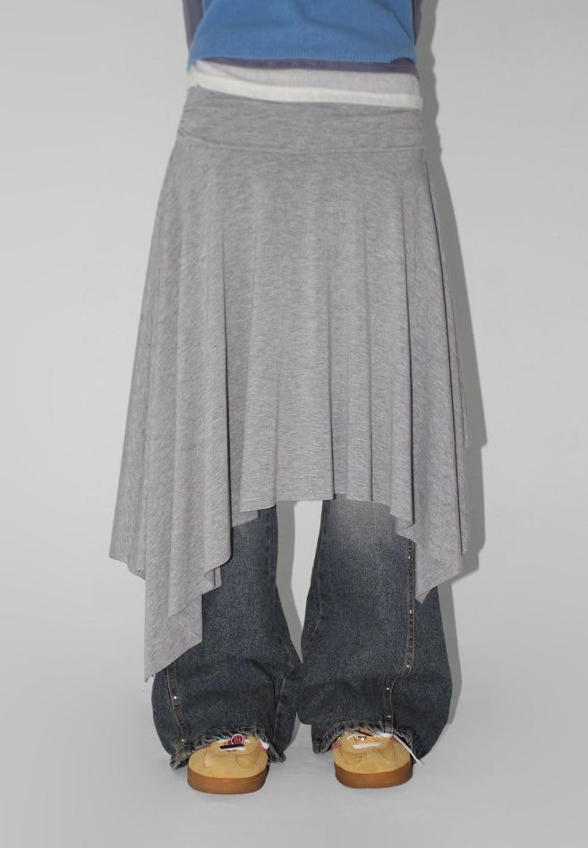 AAKE(アケ)の「SHIRRING UNBALANCE SKIRT(Skirts)」