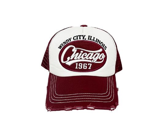 Chicago Damage Mesh Ball Cap