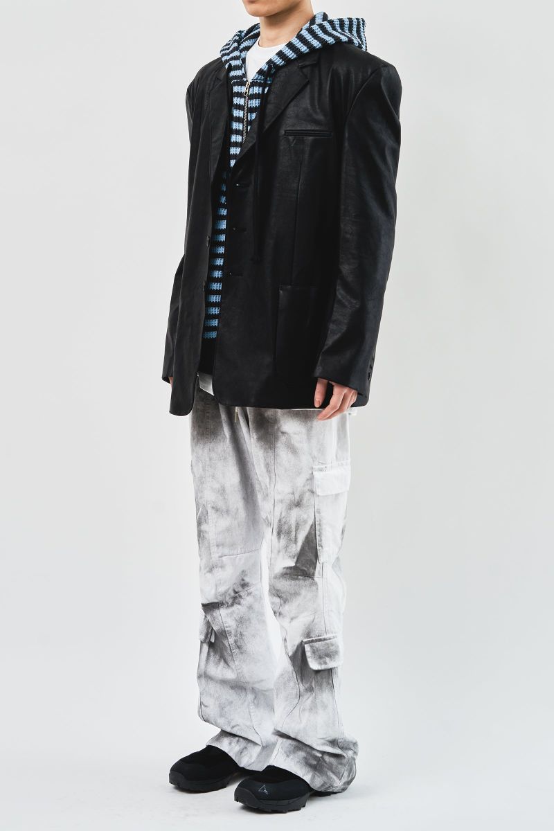Over Single Leather Jacket (3color)