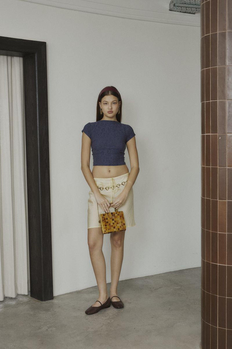 SHEER MIDI SKIRT