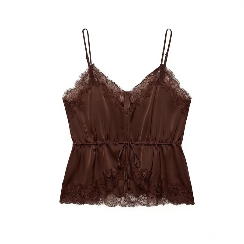 Elin Lace Trim Slip Top