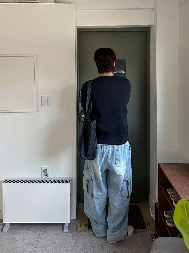 More Cut Cargo Brush Denim Pants