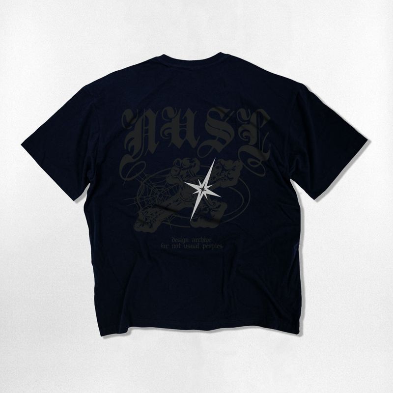 Gothic Cross Over-fit T-Shirts - 4COLOR