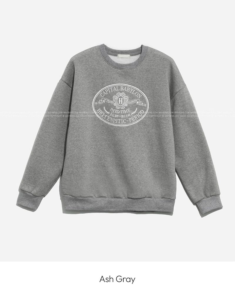Fleece lettering Sweatshirt