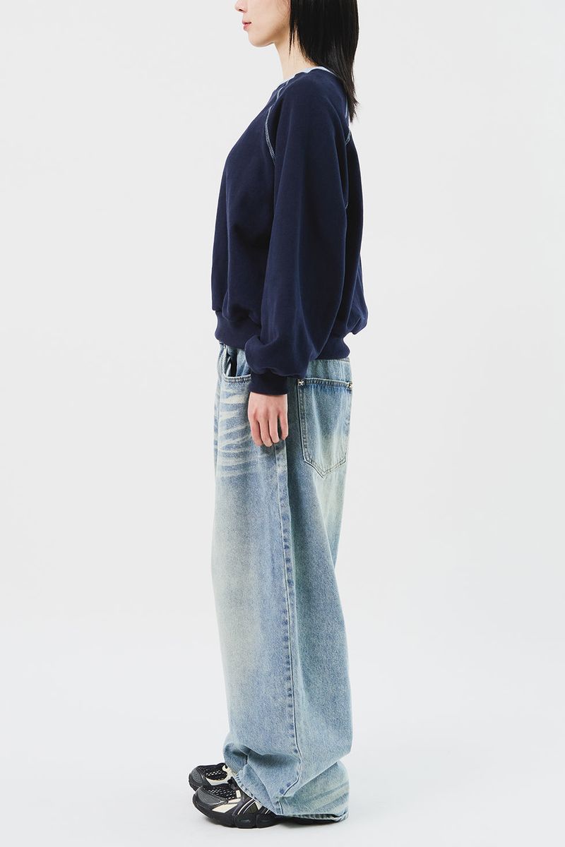 (W) Lon Stitch Warm Sweatshirt (2color)