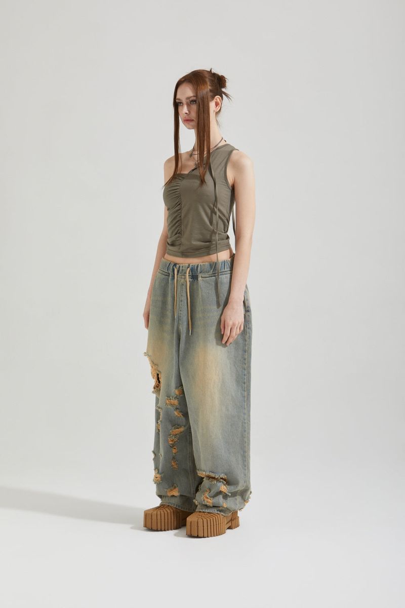 SHIRRING CHOKER TOP