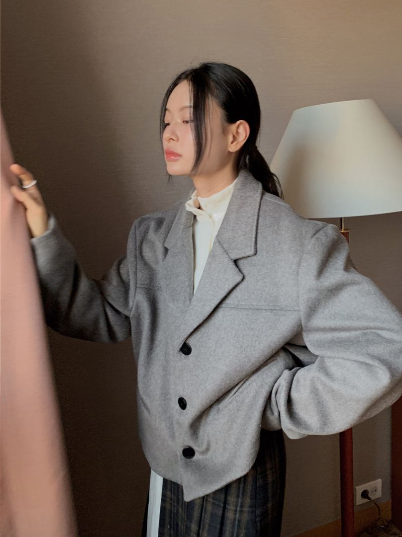 WOOHWA（ウファ）の「ウールクロップブレザー（ジャケット/アウター）」