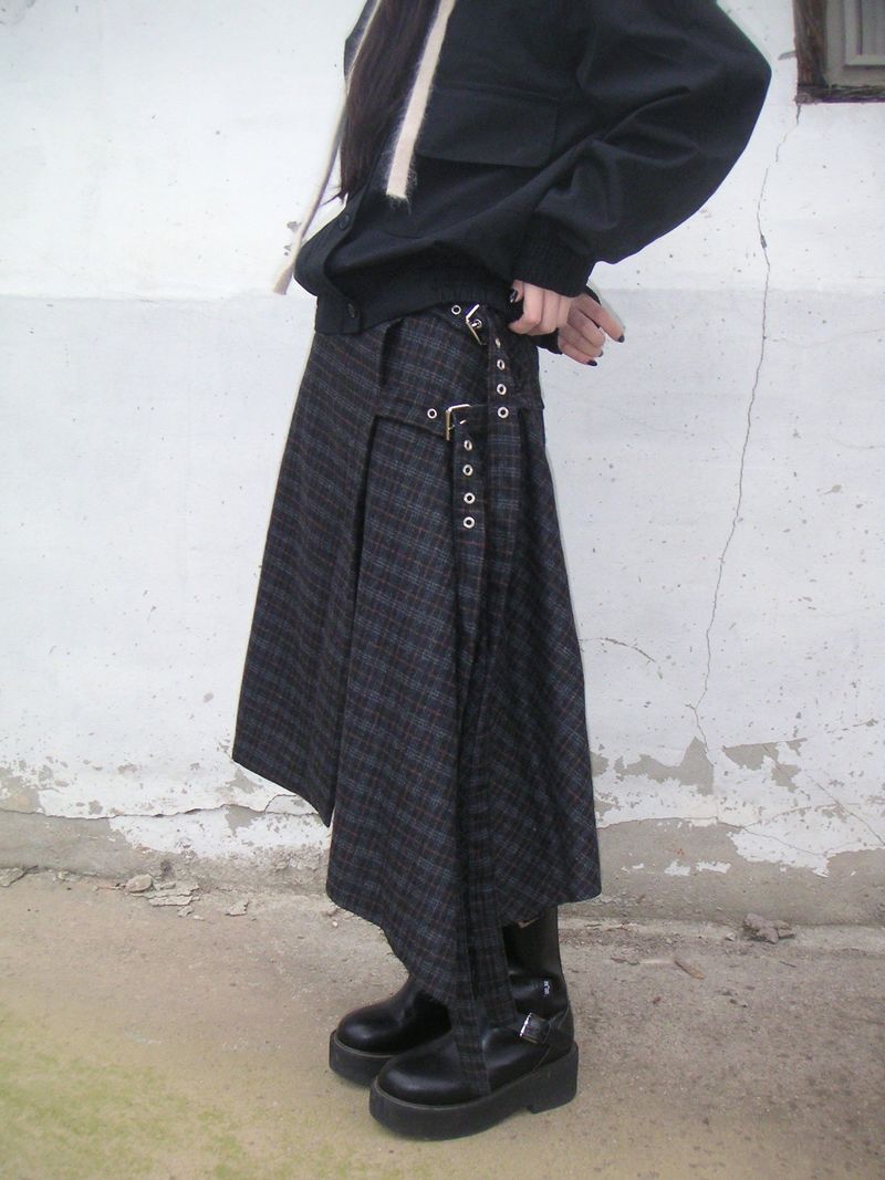 unbal wrap skirt