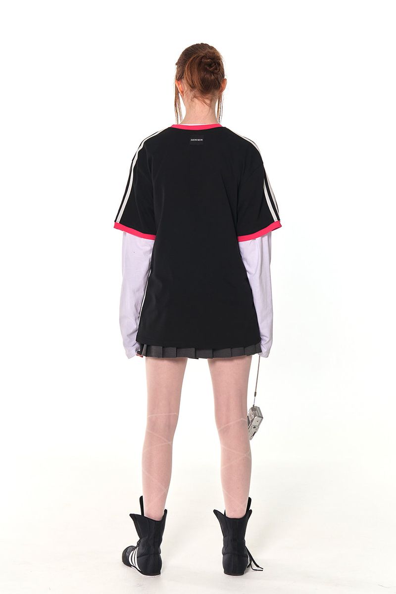 COLORS LINE LINGER LINE T-SHIRTS (BLACK)