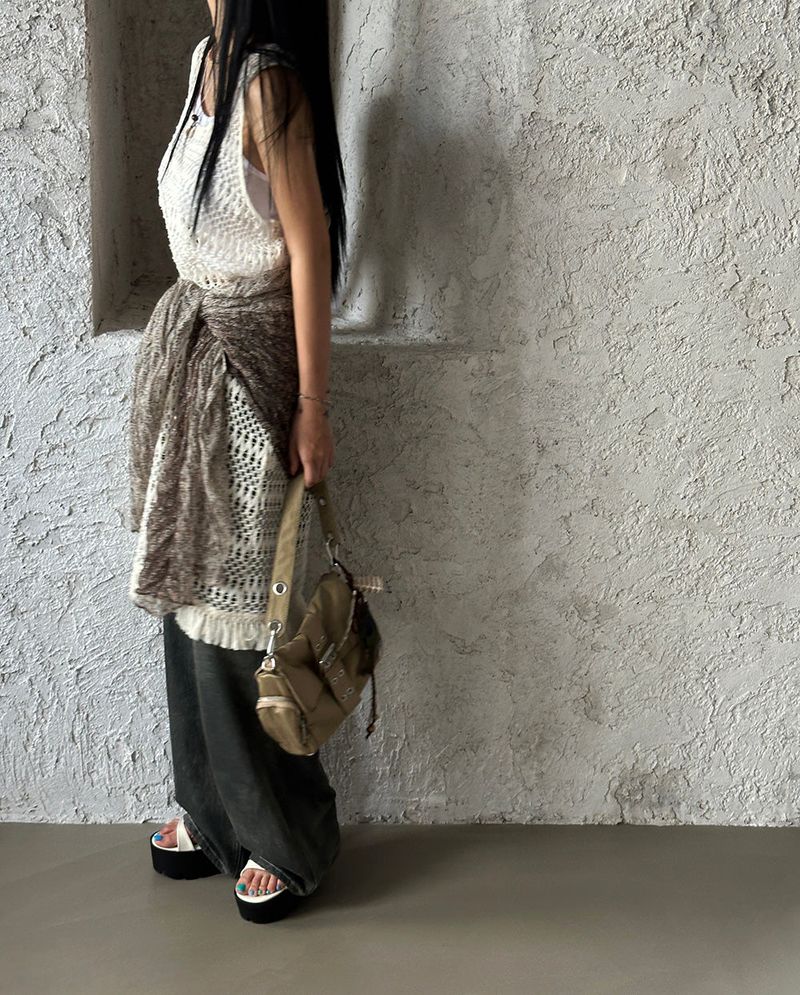 Fringe Mesh Crochet Layered Dress