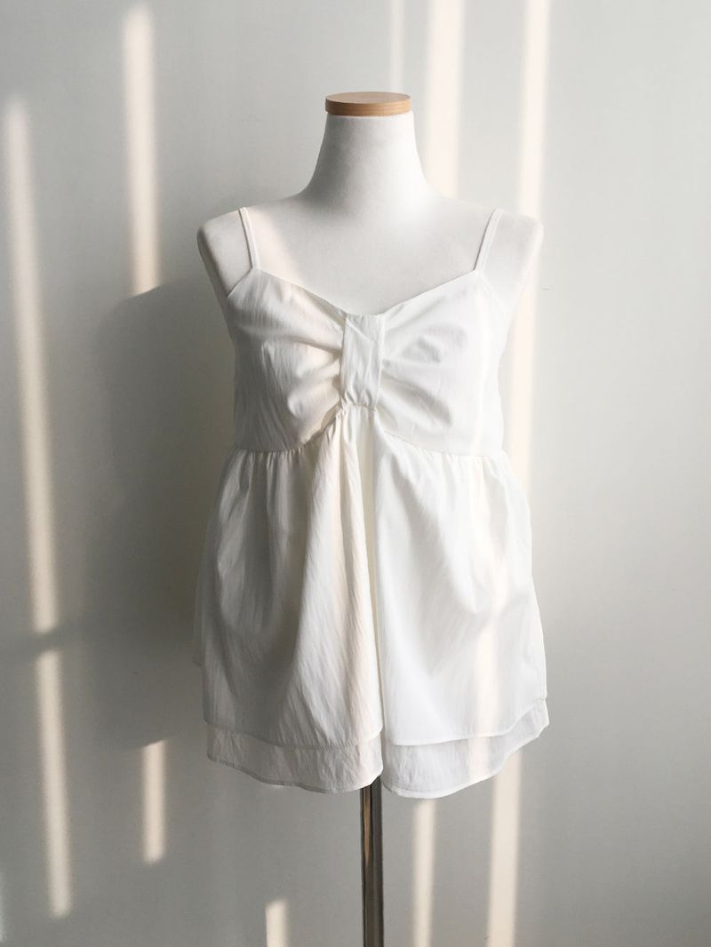 Ribbon bustier blouse