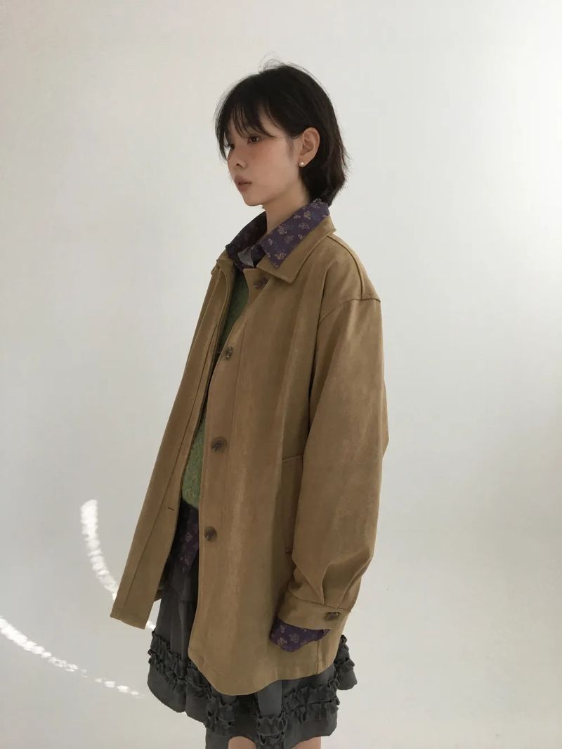Saco Suede Half Coat (2color)