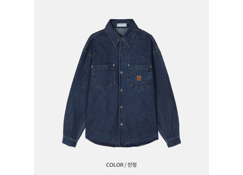 LMN Made Patch Two-Pocket Denim Shirt (3 colors)