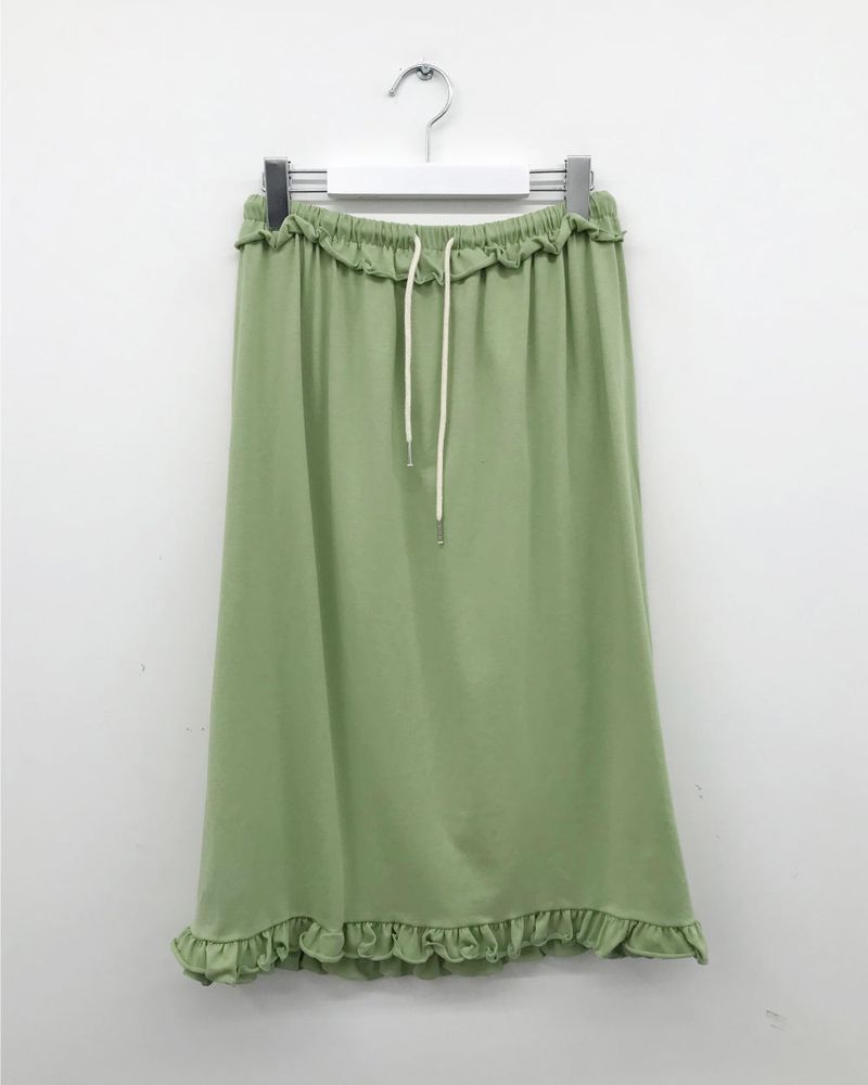 Sophie Frill Banding Long Skirt (4color)