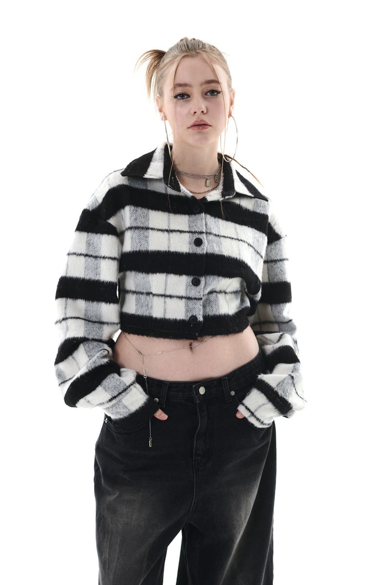MOHAIR CHECK SHIRT