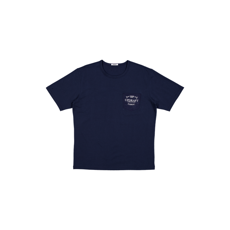 [UPDRAFT]NYLON POCKET COTTON T-SHIRT NAVY