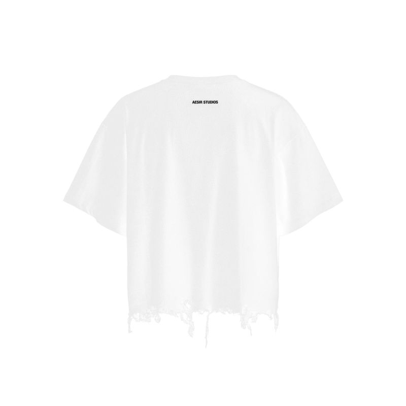 ATLU - Distressed - Tshirt (white/black)
