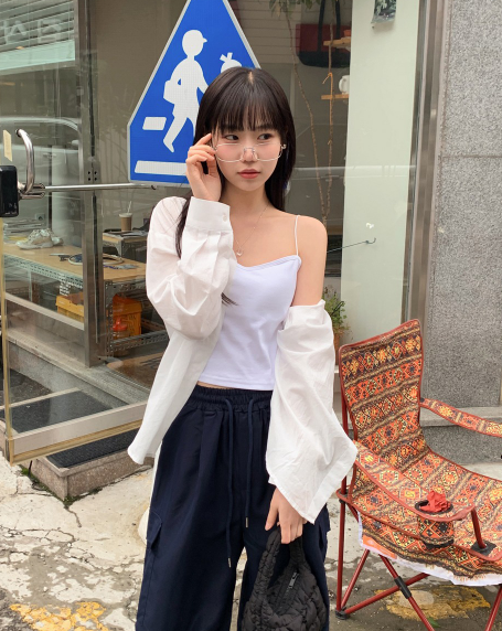 SP Crop Strap Cap Sleeveless (3color)