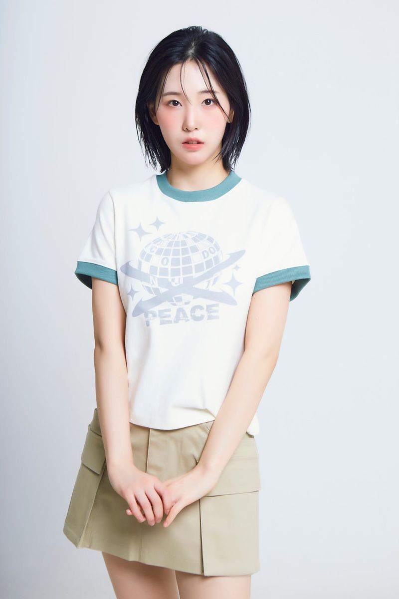 universe print ½T-shirts_ivory/green