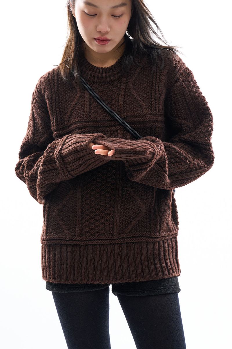 Raucohouse(ラウコハウス)の「Art nouveau wool mix pattern knit(Tops)」