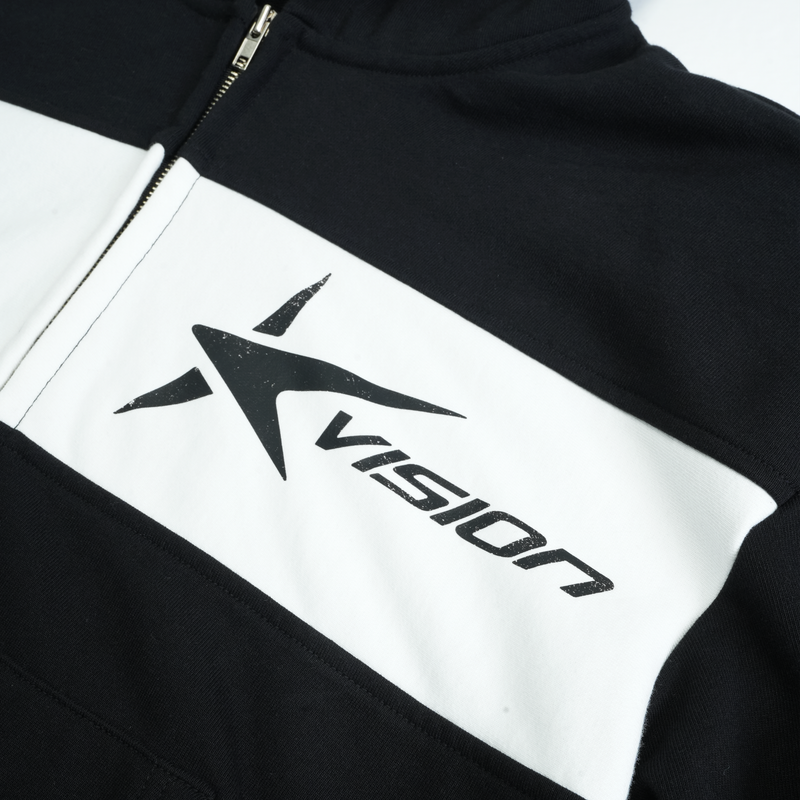 STAR LOGO HOODIE ZIP-UP BLACK