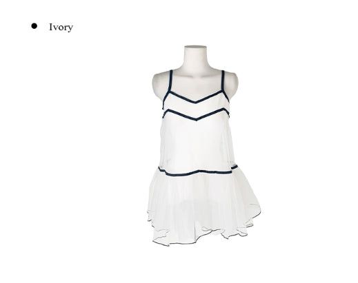 Jenna Layered See-Through Color Matching One Piece
