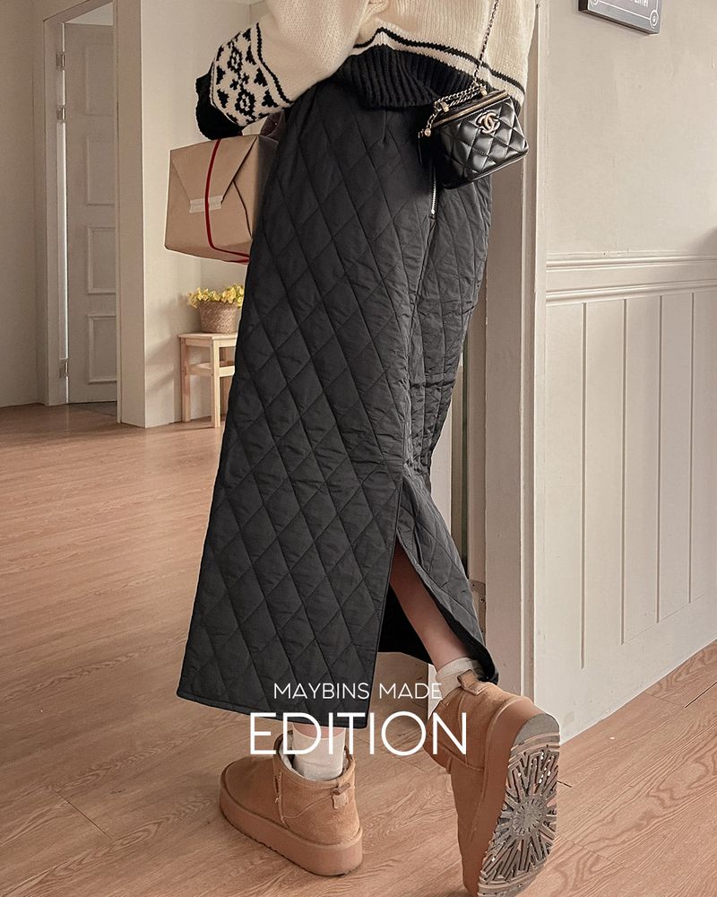 【MADE】Quilted long skirt