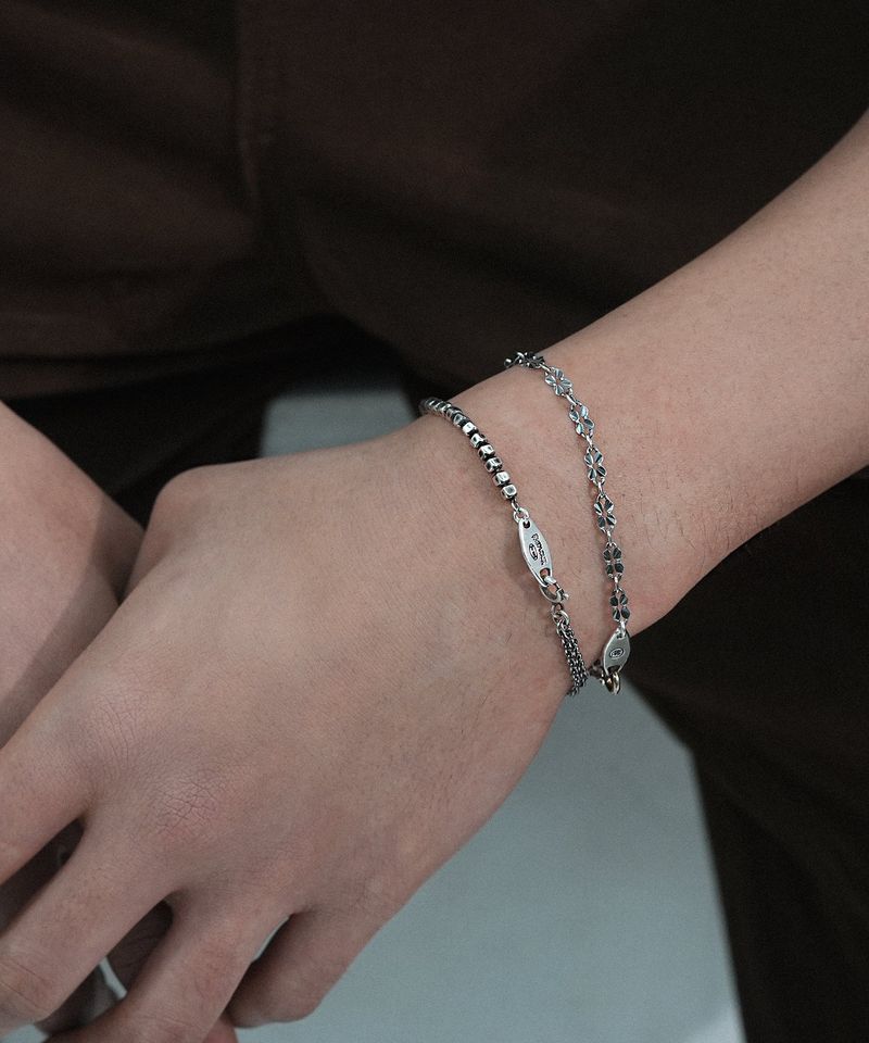 Slim pattern chain bracelet (925 silver)
