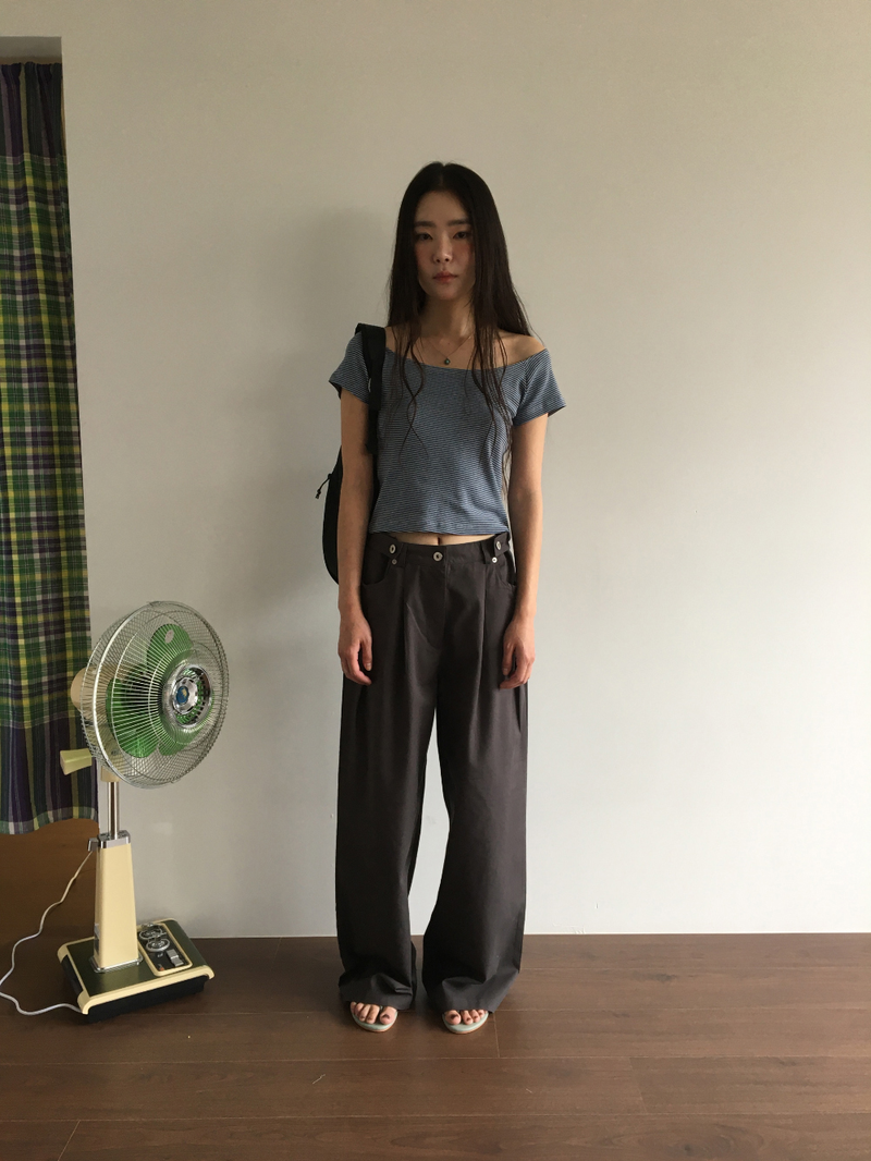 テッド ピンタック タブ パンツ (3color)