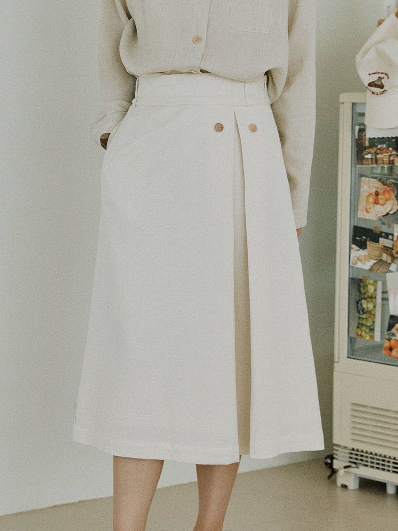 malen（マレン）の「button skirt natural（Skirts）」