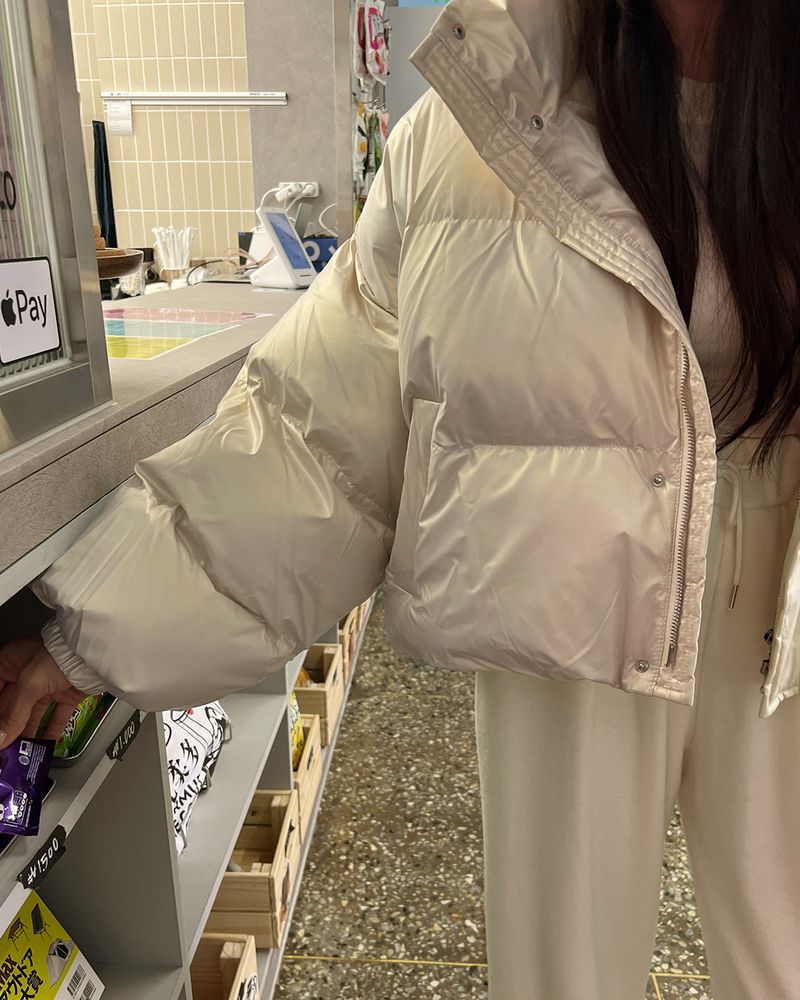 Cropped padded jacket