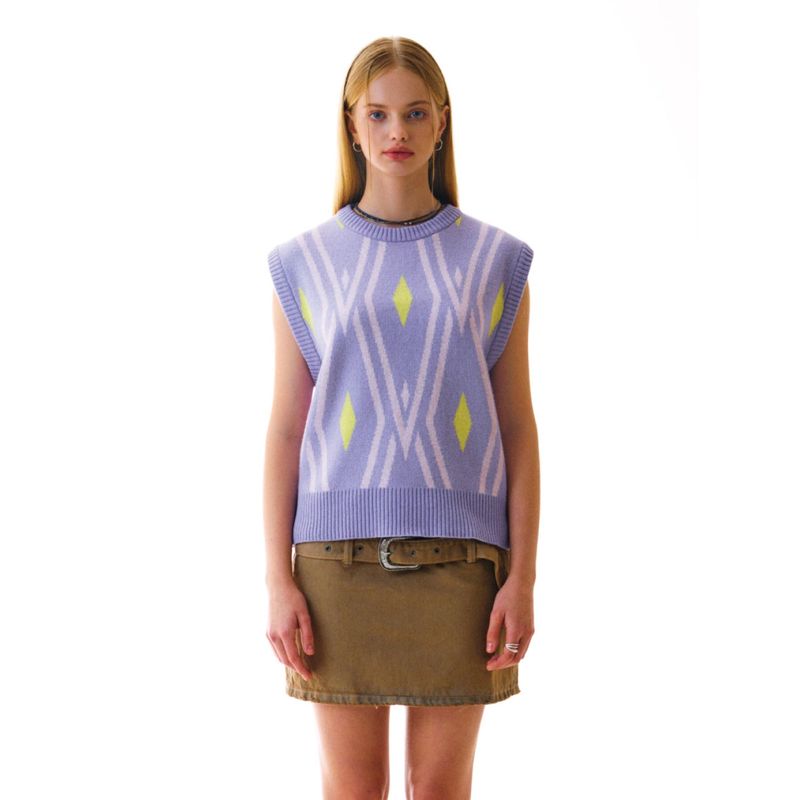 Kisser（キッサー）の「Diamond Vest Lavender（Tops）」