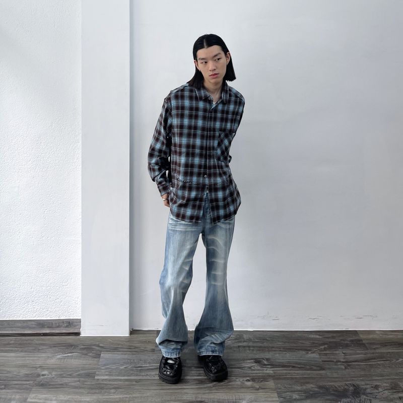 Patchwork Check Shirt
