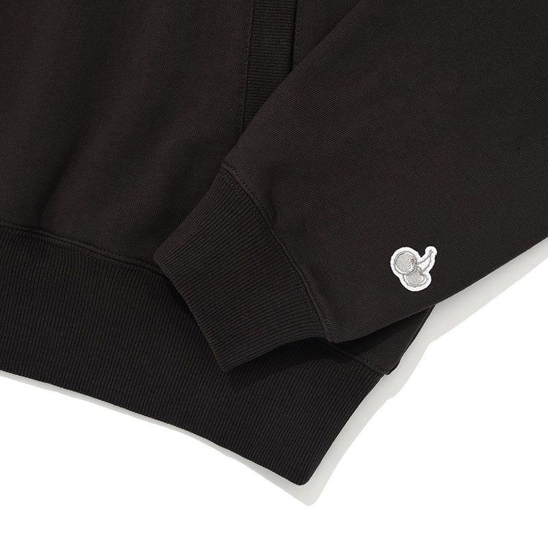 CHERRY ARCH LOGO HALF ZIP UP [DARK BROWN]