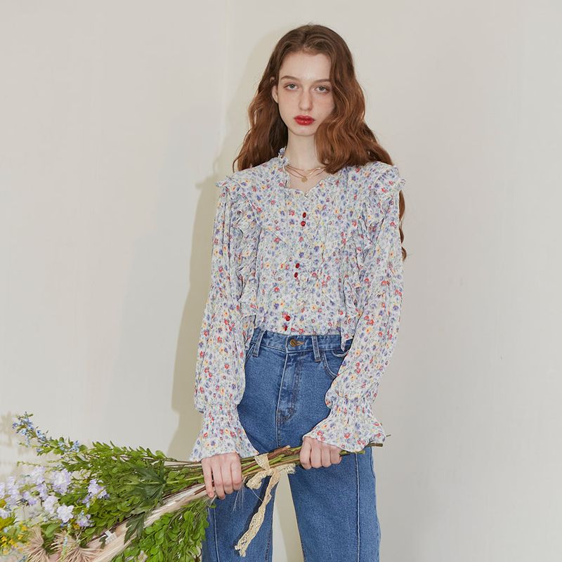 VITALSIGN(バイタルサイン)の「Floral Wrinkle Blouse(Tops)」