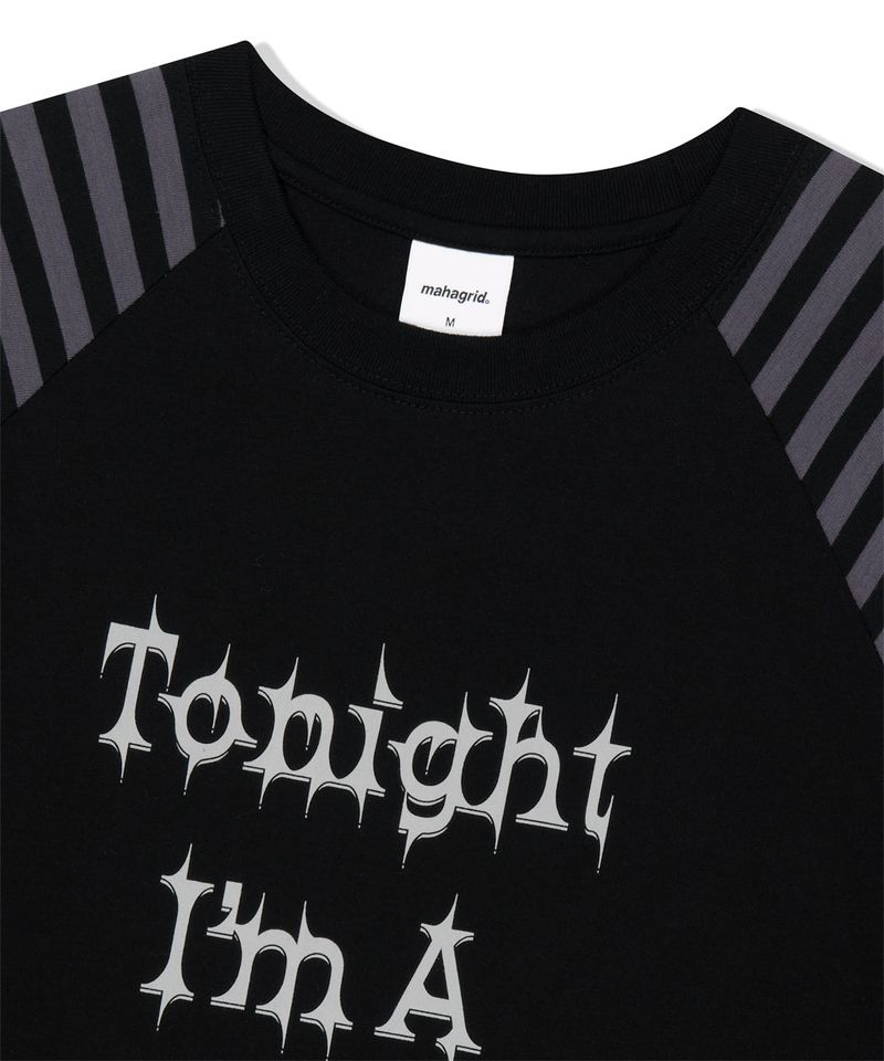 ROCK STAR RAGLAN STRIPE LS TEE