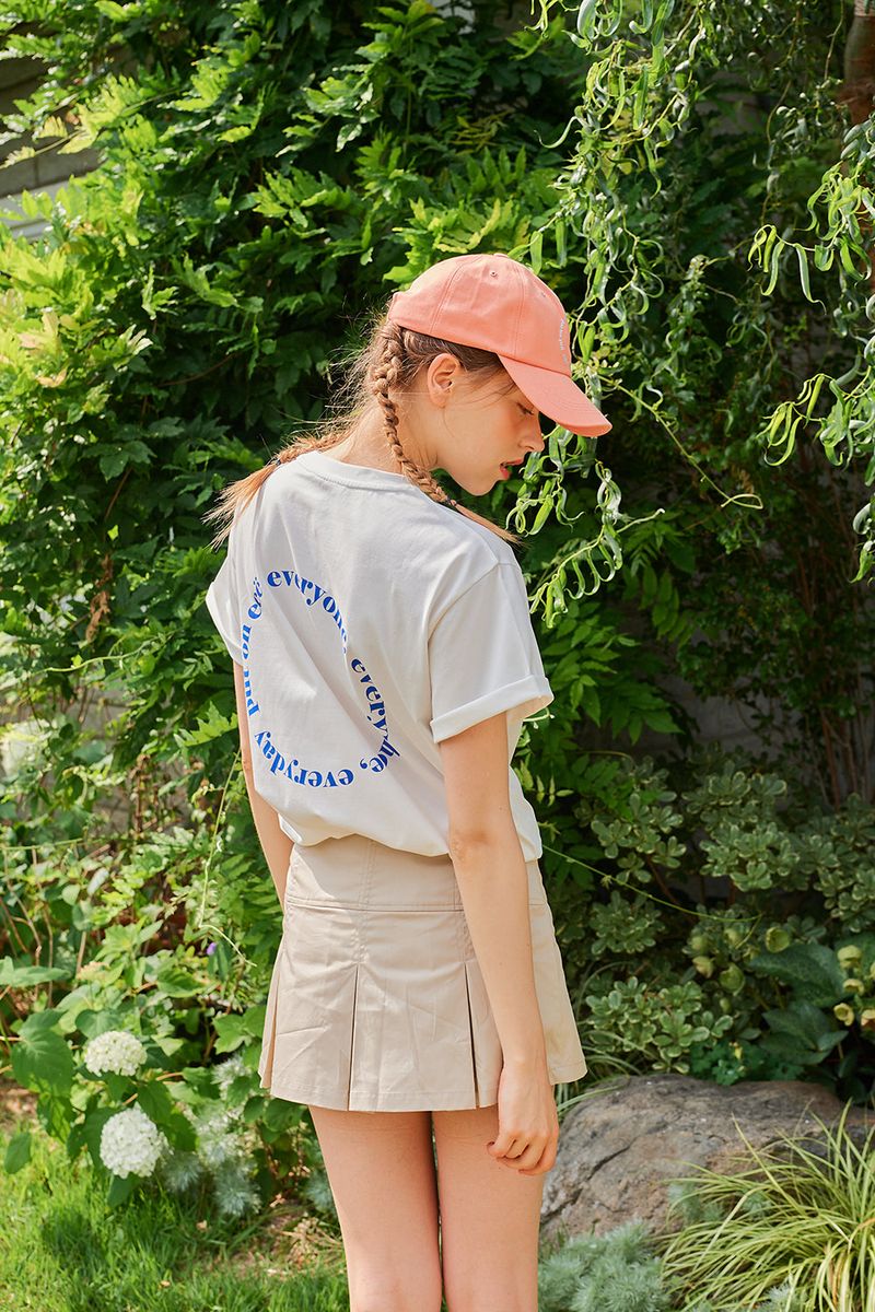 ROUND LOGO OVERSIZED T-SHIRTS_2COLORS