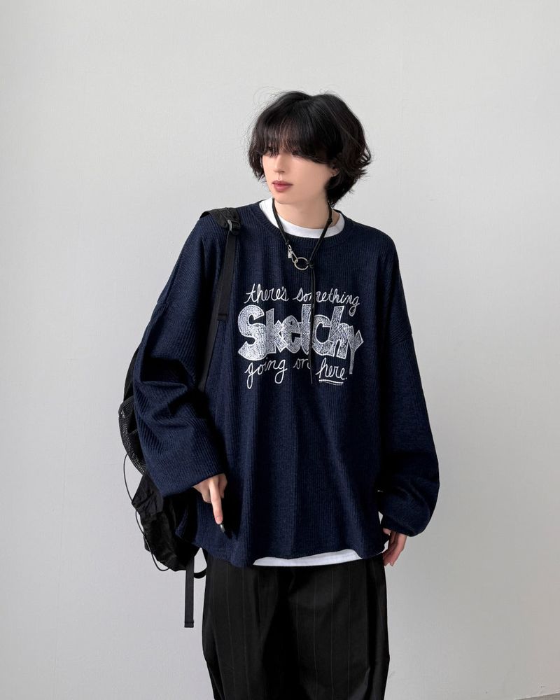 YOURNUS（ユアナス）の「Slime Knit Long Sleeve（Tops）」