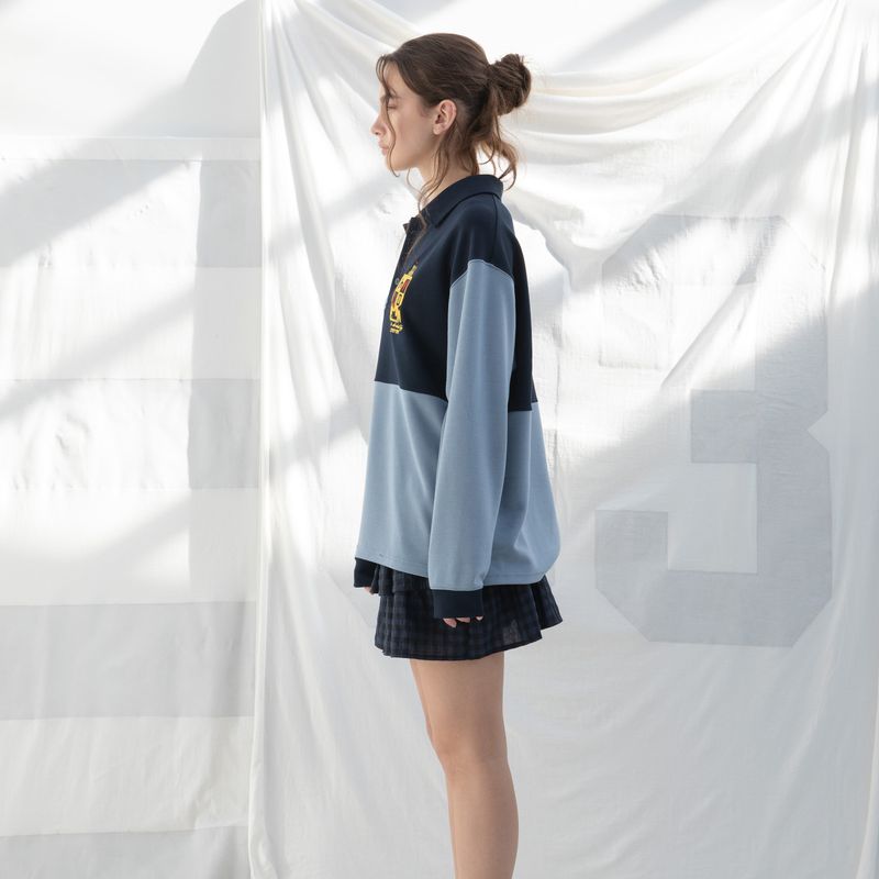 SQUARE PK SHIRT (BLUE/NAVY)