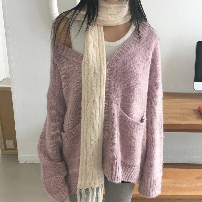 WONDER WONDER（ワンダーワンダー）の「セアーツイスティドマフラーニットスカーフ（ファッション小物）」